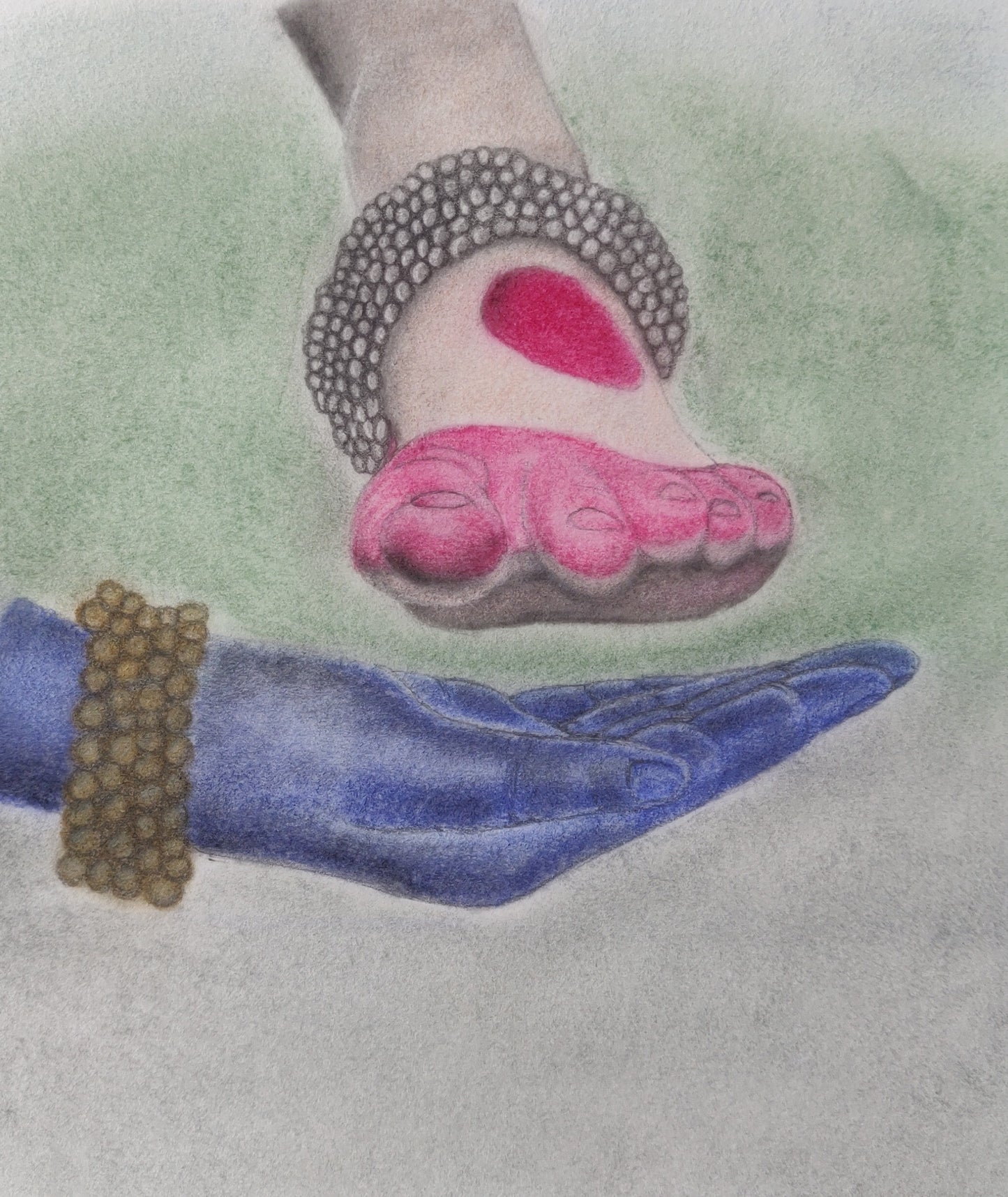 Shiv Parvati- Print of original - Canvas Roll - 12x14 Inches