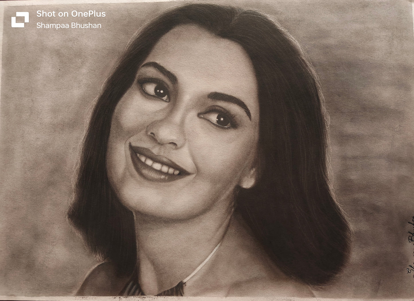 Zeenat Amaan - Fan Art - Print of Original - Canvas Roll - 12x14 Inches