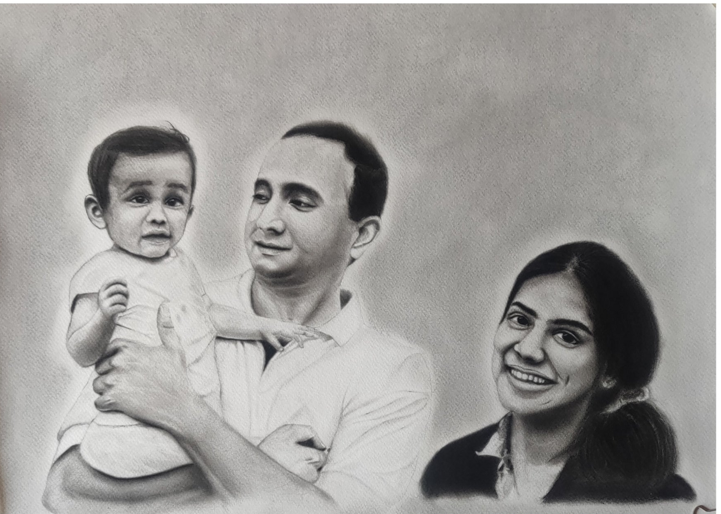 A Family Reunited in Art : Portrait - Sold🔴
