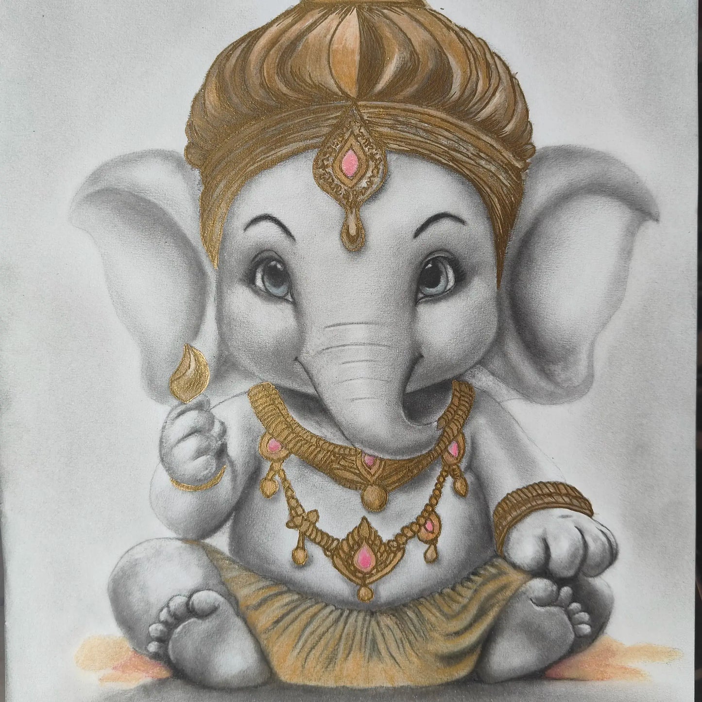 Cute Ganesha - Sold🔴 Prints Available