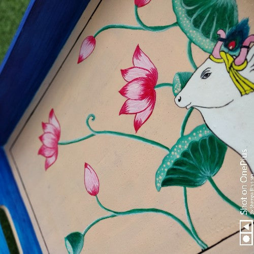 Pichwai Wood Tray Sold🔴