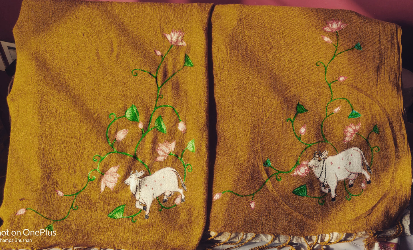 Hand-Painted Pichwai Stole and Saree Blouse -SOLD🔴