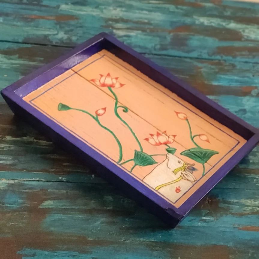 Pichwai Wood Tray Sold🔴