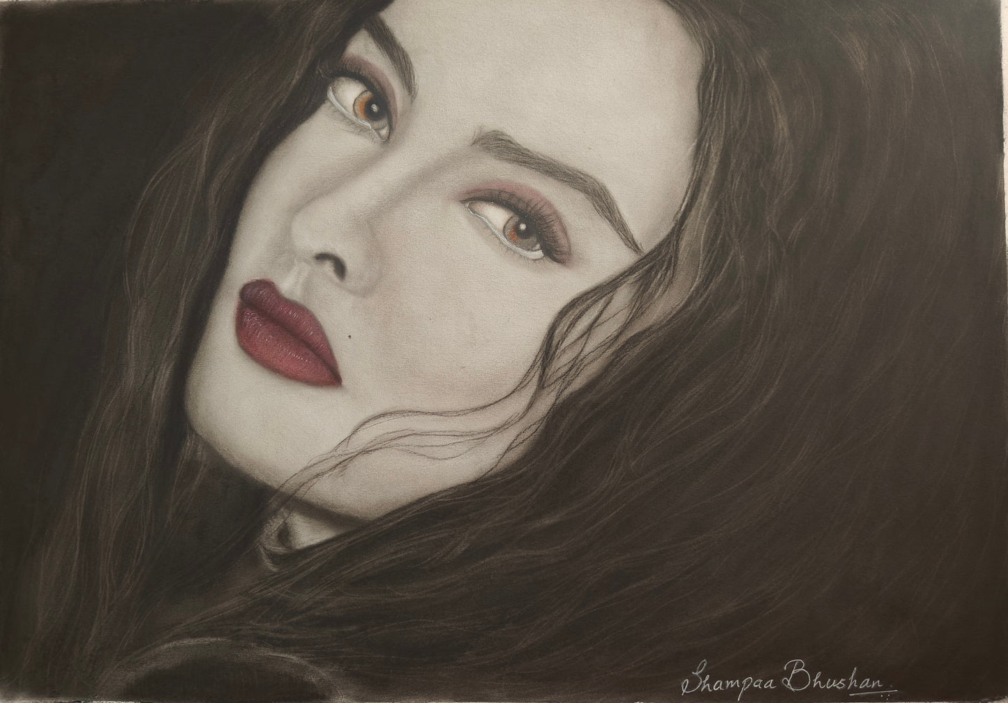 Timeless Beauty - Fan Art - Print of Original - Canvas Roll - 12x14 Inches