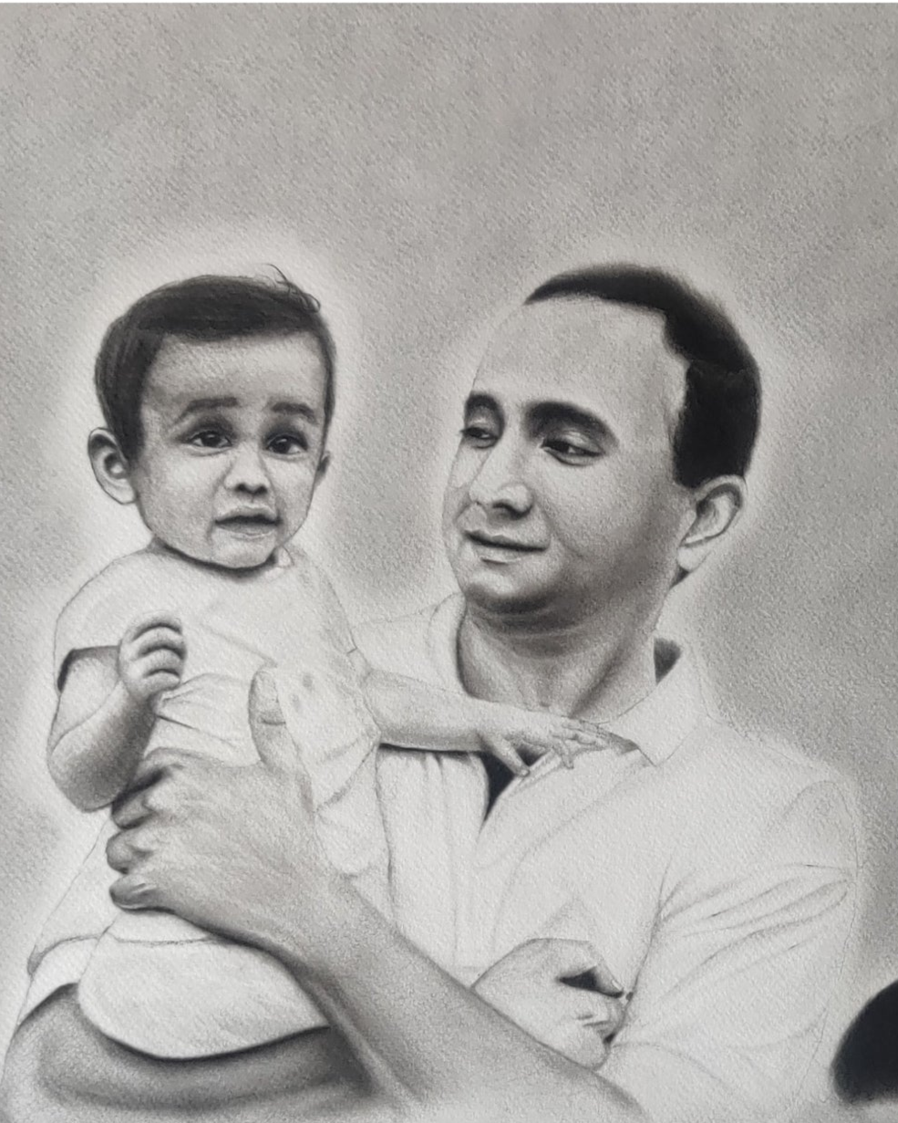 A Family Reunited in Art : Portrait - Sold🔴