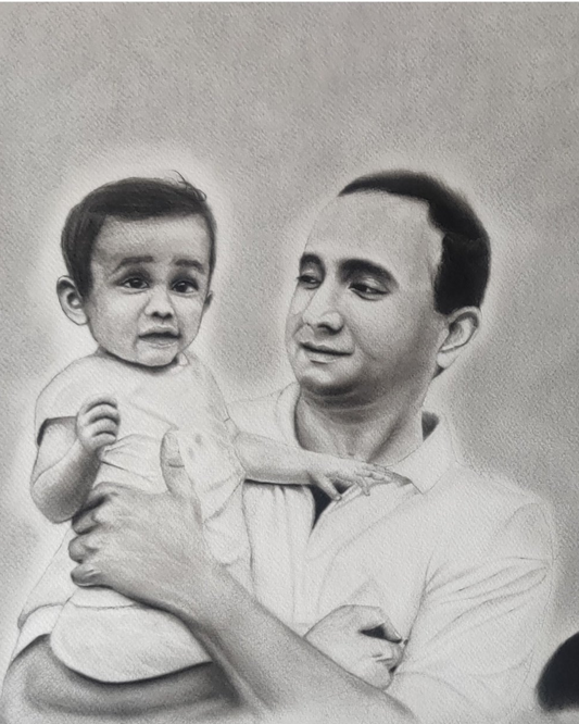 A Family Reunited in Art : Portrait - Sold🔴