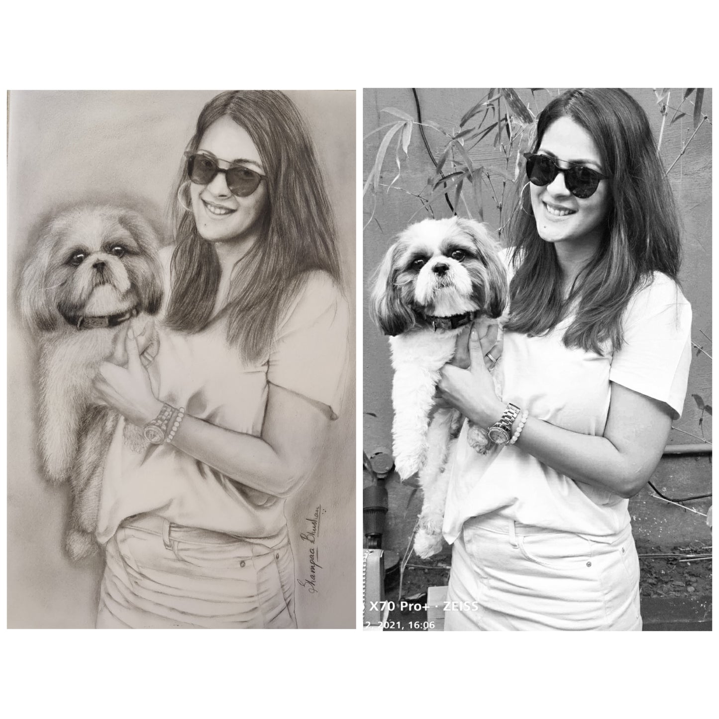 Realistic Charcoal Portraits - Pets, Kids, Family Portraits