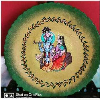 Celebrate Divine Love: Pichwai Ceramic Plate- Sold🔴