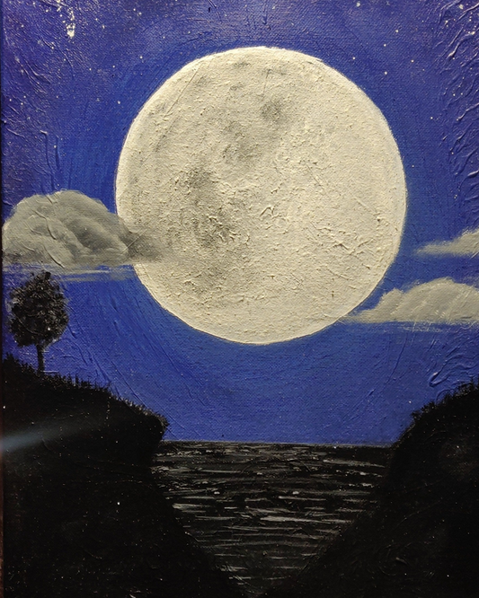 Ethereal Encounter: Full Moon & Silent Crowd