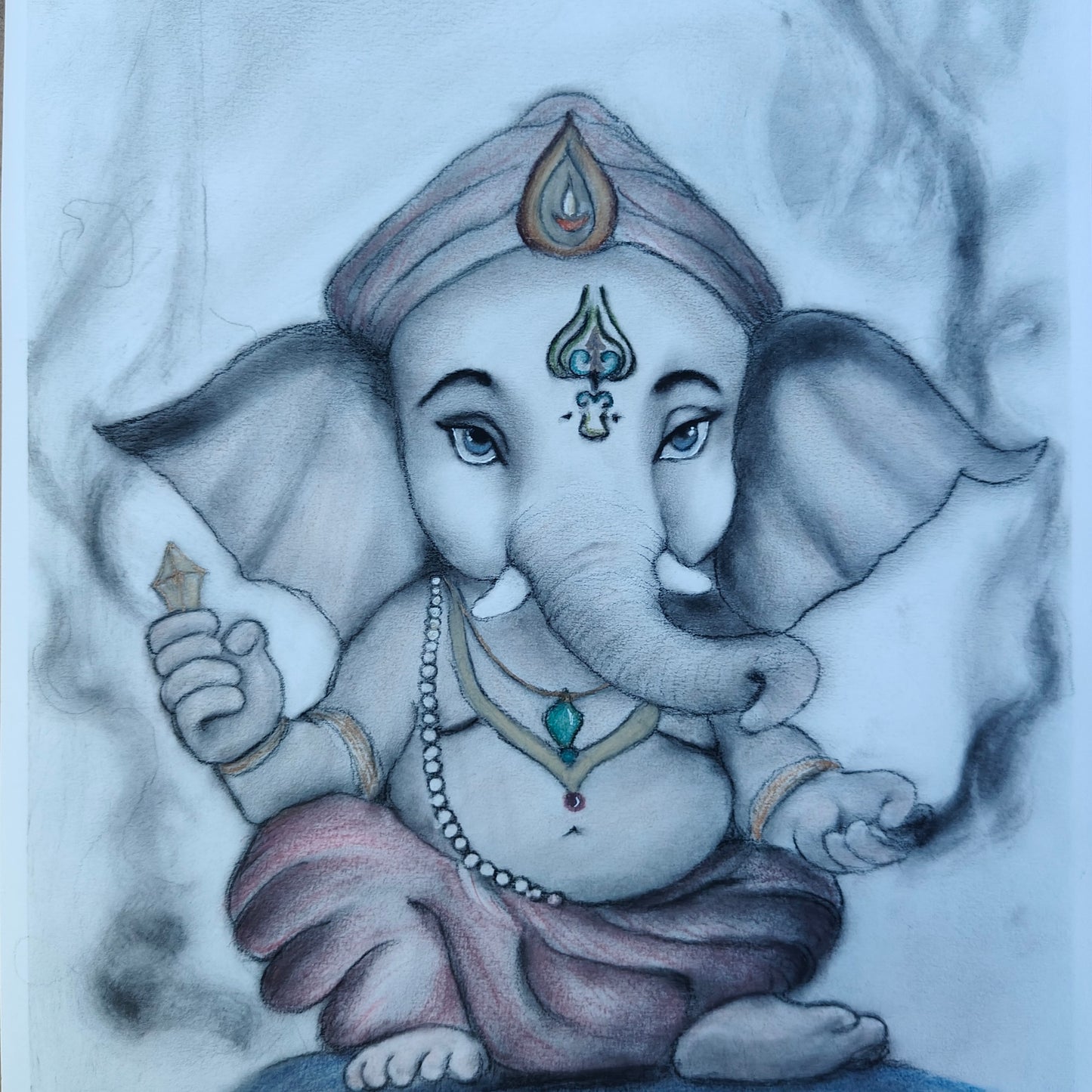 Lord Ganesh : Charcoal - Sold🔴