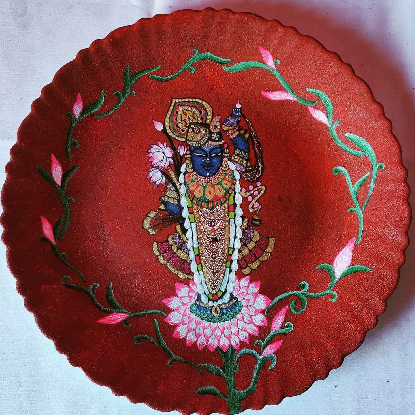Shrinathji Pichwai Ceramic Plate