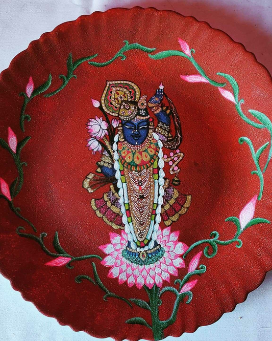 Shrinathji Pichwai Ceramic Plate