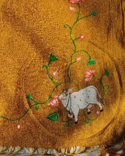Hand-Painted Pichwai Stole and Saree Blouse -SOLD🔴