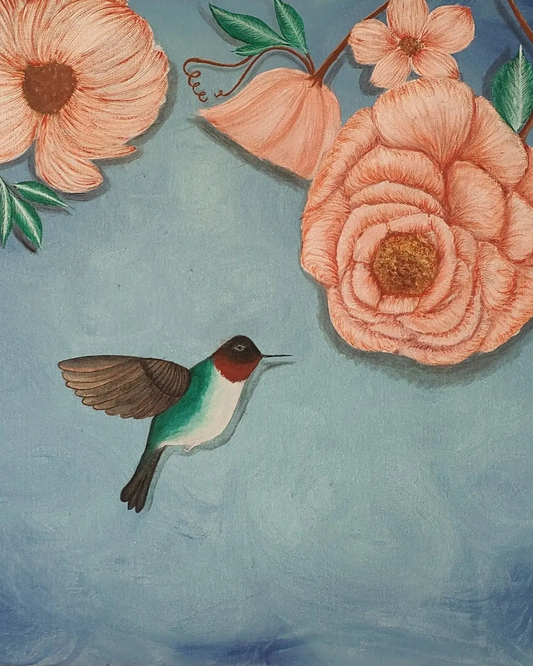 Nature's Sweet Encounter: Flower Painting