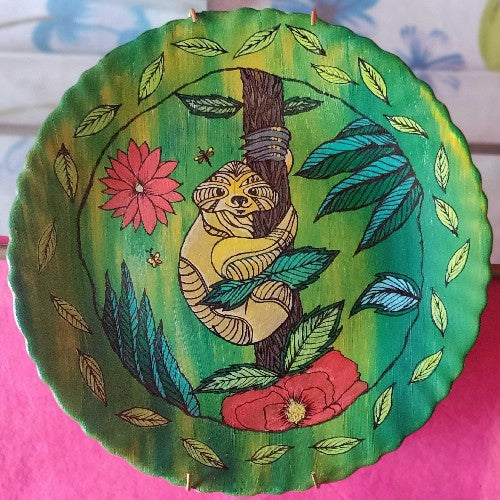 Hanging Around: Playful Koala on Tree Ceramic Plate - SOLD🔴