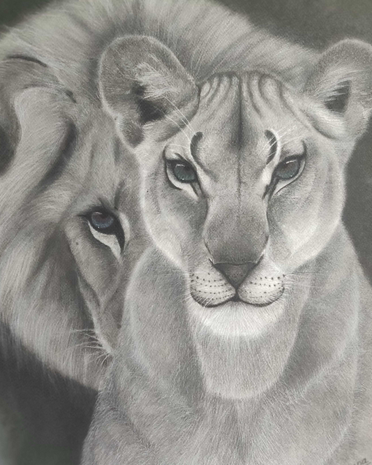 I got your back : Print of original - Canvas Roll - 12x14 Inches