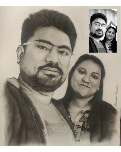 Timeless Love Captured Forever - Charcoal Portrait - SOLD🔴