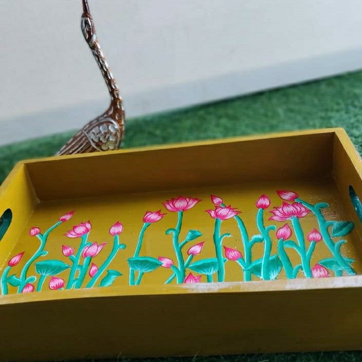 Pichwai Wood Tray Sold🔴